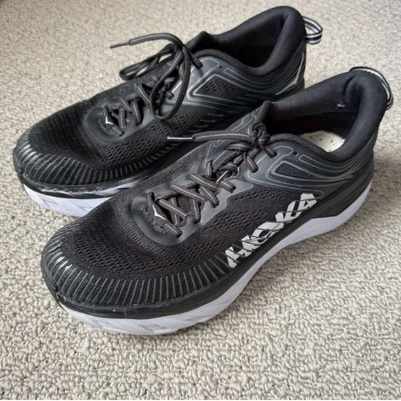 Hoka Black and White Athletic Sneakers - Picture 4 of 4